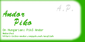 andor piko business card