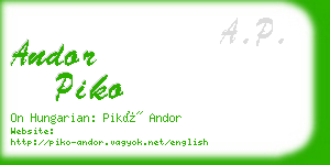andor piko business card